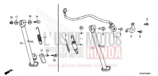 BEQUILLE XR125L3 de 2003